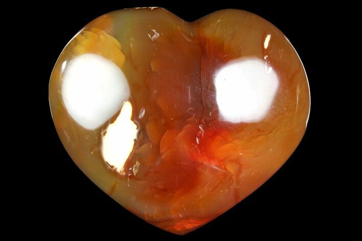 Colorful Carnelian Agate Heart #167351